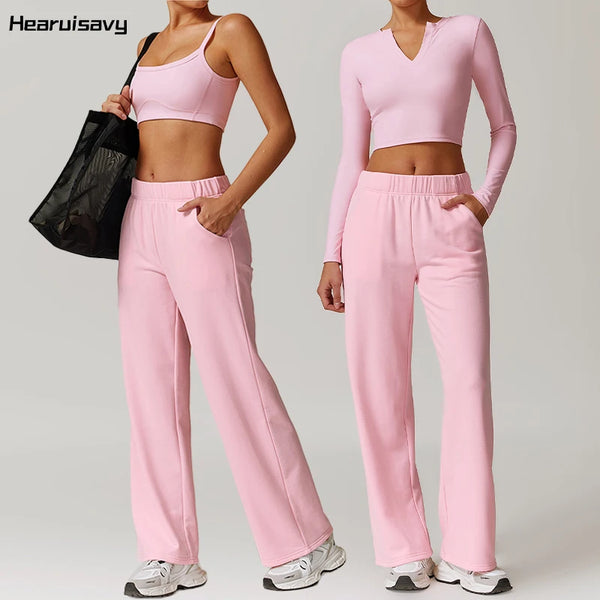 Women's Sports Set Yoga Clothes Fitness Bra Sweatpants Gym Women's Workout Set