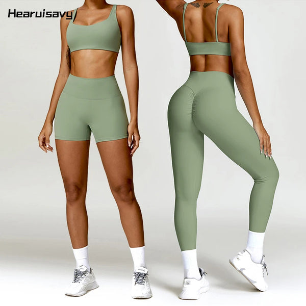 Women's Workout Yoga Clothes Sets Tracksuit Women's Fitness Leggings Set Gym Female Sports Suit