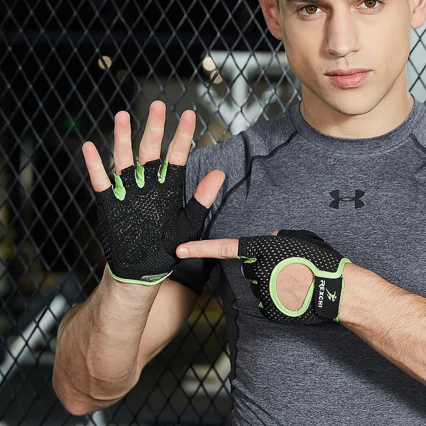 Men's weight lifting fitness gym gloves