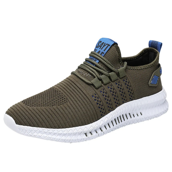 Breathable men's running shoes