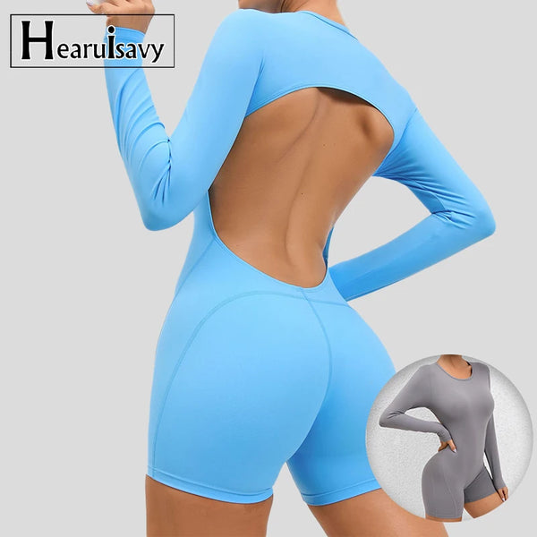 Sports Bodysuits Yoga Clothes Workout Suit One-Piece Women Gym Jumpsuit Women